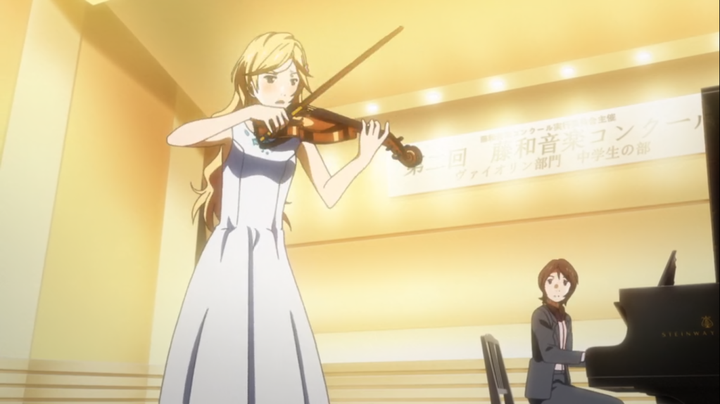 Penampilan Kaori di kompetisi violin.
